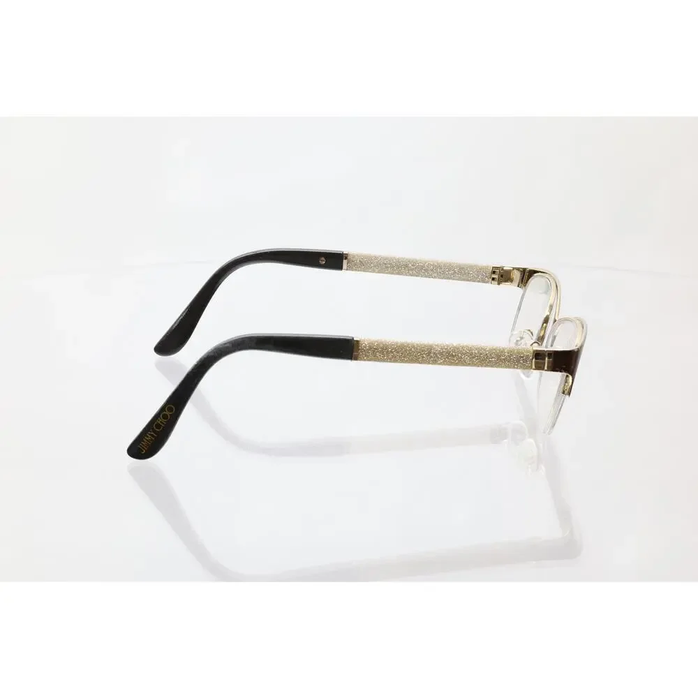 Jimmy Choo JC106 Brown/Silver Eyeglass FRAMES ONLY - FAIR CONDITION